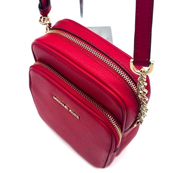 Michael Kors Medium NS Chain Xbody Bag Red/ Gold (NWT) - Picture 5 of 10